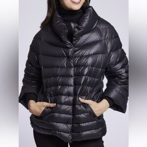 Blue Duck channel quilted down puffer jacket in black